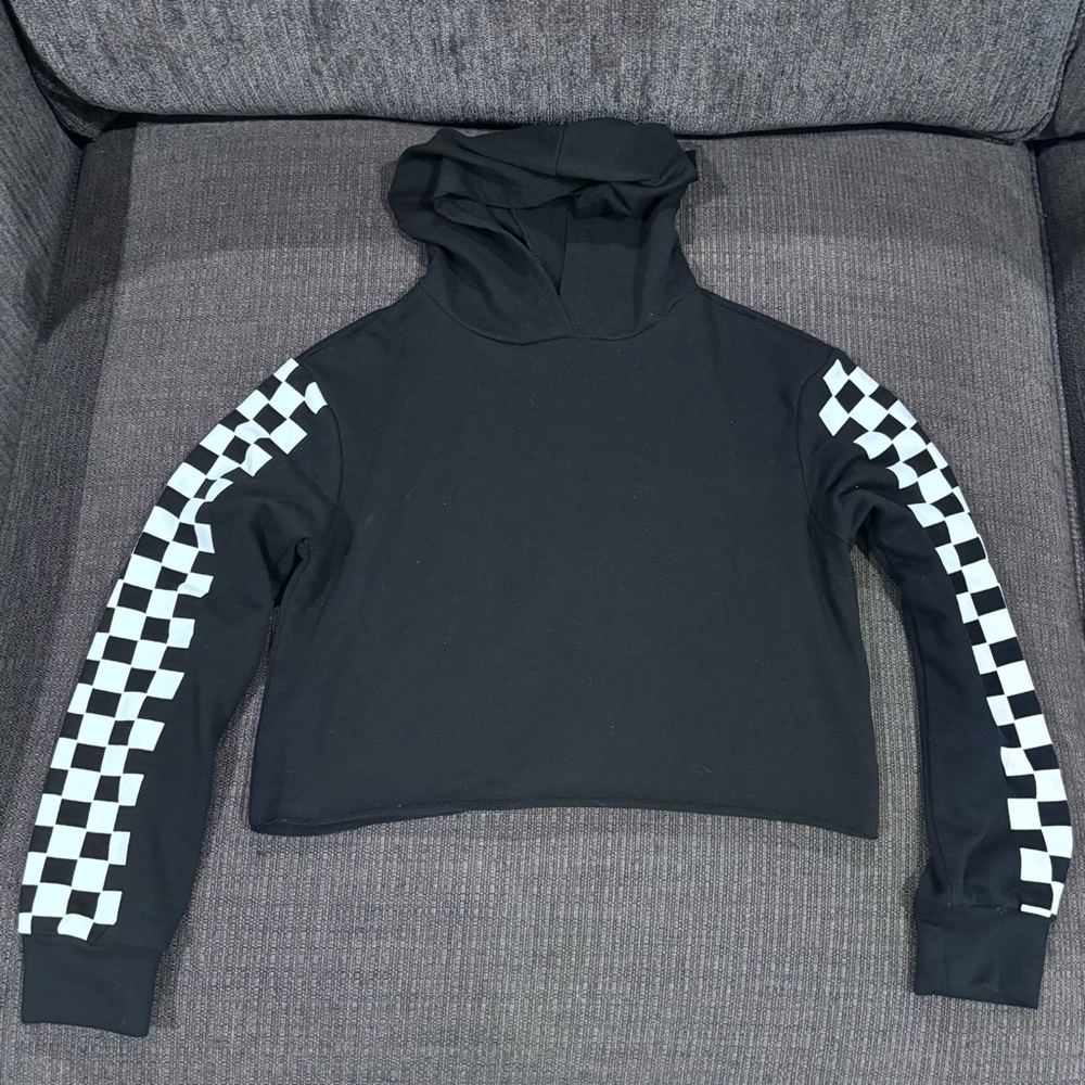 Black Crop Top Hoodie